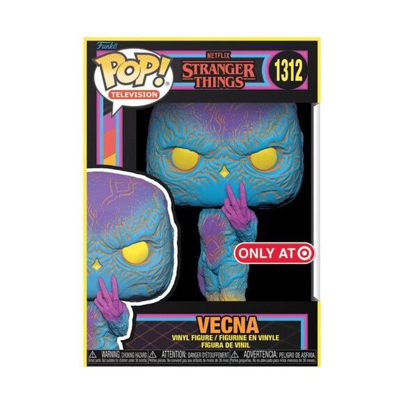 Funko POP! Netflix Stranger Things Season 4 Vecna Black Light Target Exclusive F - Picture 1 of 8